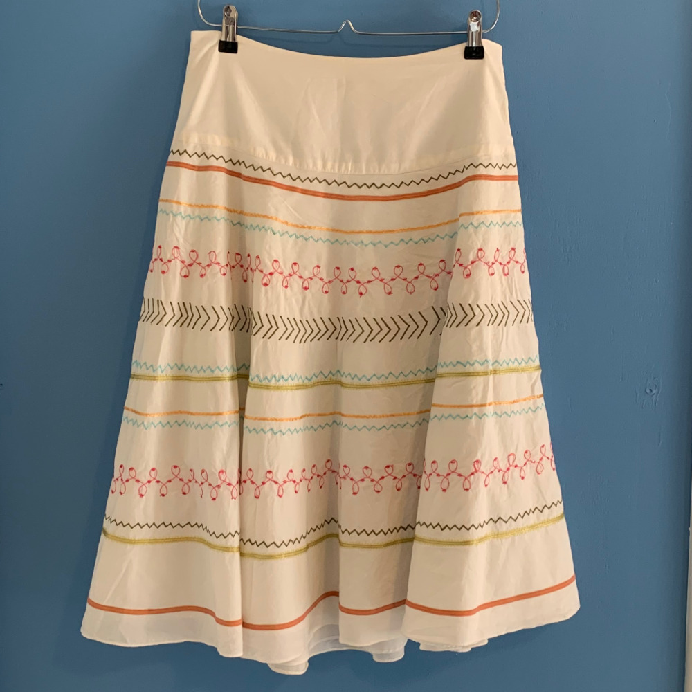 Vintage Christopher & Banks Embroidered Skirt